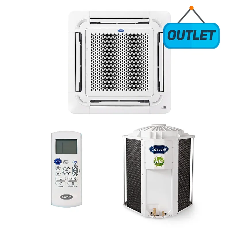 Ar Condicionado Split Cassete 24000 Btus Frio 220v Monofasico Carrier  40KWCD24C5 - OUTLET