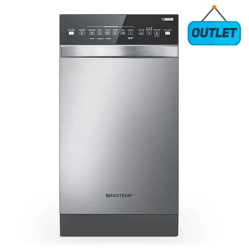 Lava Loucas 10 Servicos Inox Brastemp 127V BLF10BRANA - OUTLET