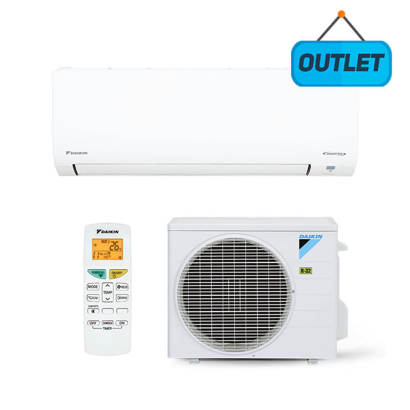 Ar Condicionado Split Hw Inverter Ecoswing Smart R-32 Daikin 9000 Btus Quente/Frio 220V Mono  FTHP09Q5VL - OUTLET