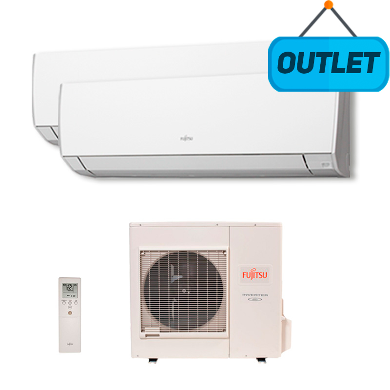 Ar Condicionado Multi Bi Split Inverter Fujitsu 2x9000 Btus Quente/frio 220V AOBG18LAC2 - OUTLET