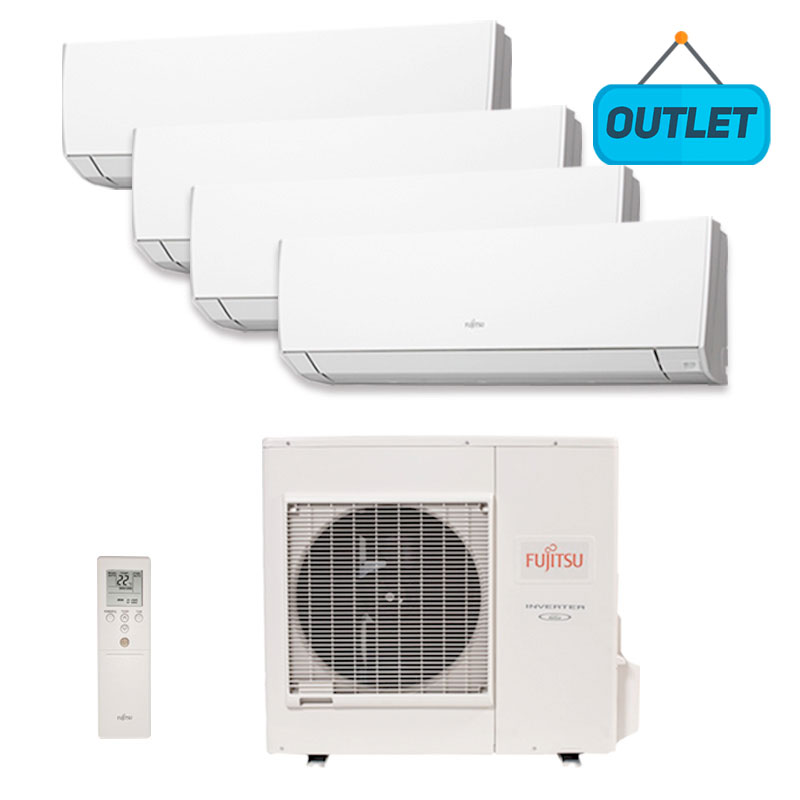 Ar Condicionado Multi Quadri Split Inverter Fujitsu 3x9000 + 1x12000 Btus Quente/frio 220V AOBG30LAT4 - OUTLET