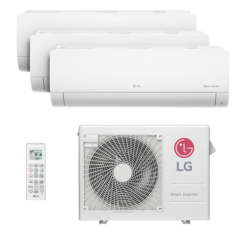 Ar Condicionado Multi Tri Split Hw Inverter Lg 2x9000+1x12000 Btus Quente/frio 220V Monofasico A3UW24GFA2.AWGZBRZ