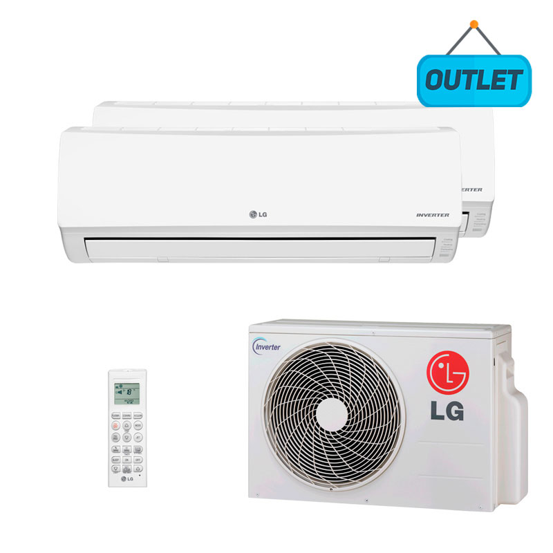 Ar Condicionado Multi Split Bi Inverter LG 16.000 Btus (2x Evap 9.000) Quente/frio 220V - OUTLET