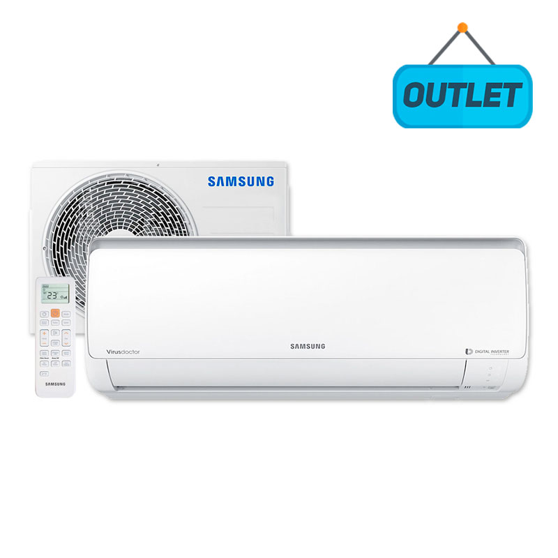 Ar Condicionado Split Hw Digital Inverter Samsung 9000 Btus Quente/frio 220V Monofasico AR09MSSPBGMNAZ4 - OUTLET
