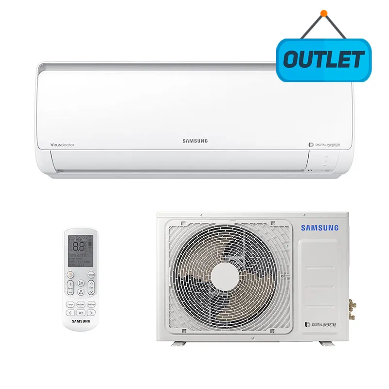 Ar Condicionado Split Digital Inverter Samsung 11500 Btus Frio 220V Monofasico AR12NVFPCWKNAZ - OUTLET