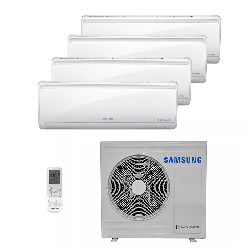 Ar Condicionado Multi Quadri Split Hw Inverter Samsung 3X9000+1X12000 Btus Quente/Frio 220V 1F AJ028NCJ4CH/AZ