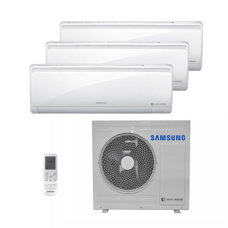 Ar Condicionado Multi Tri Split Hw Inverter Samsung 3X9000 Btus Quente/Frio 220V 1F AJ018NCJ3CH/AZ