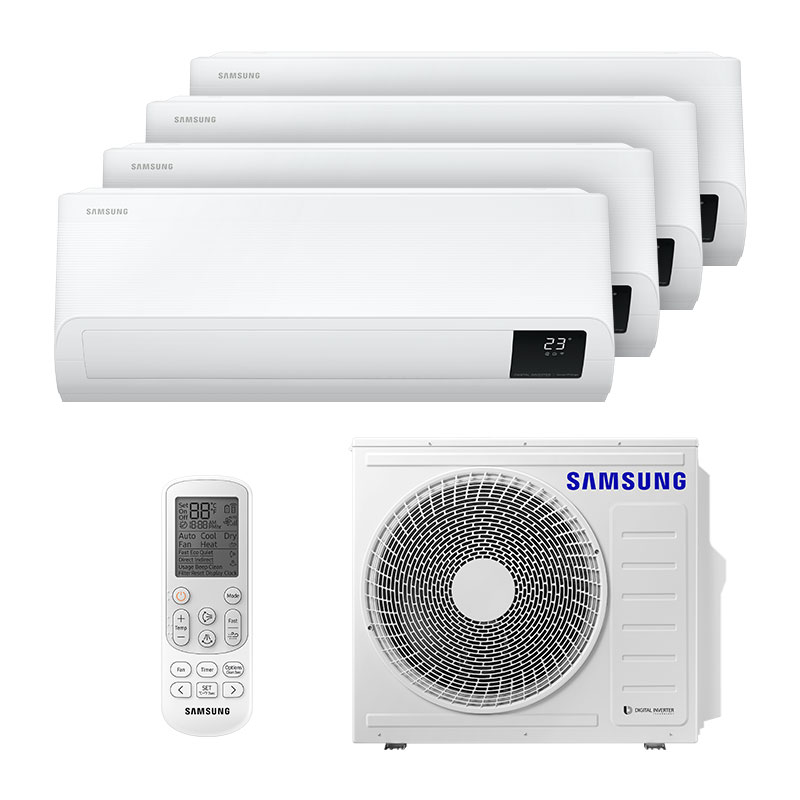 AR CONDICIONADO MULTI QUADRI SPLIT INVERTER SAMSUNG 3X9000+1X12000 BTUS Q/F 220V MONO AJ080TXJ4KH/EA AR CONDICIONADO MULTI QUADRI SPLIT INVERTER SAMSUNG 3X9000+1X12000 BTUS Q/F 220V MONO AJ080TXJ4KH/EA