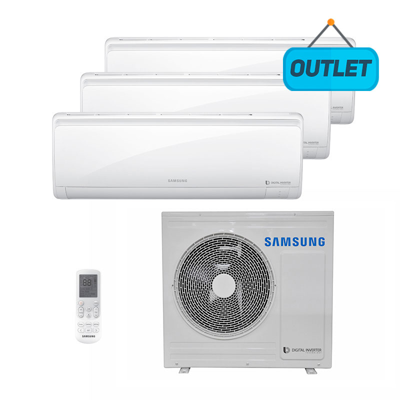 Ar Condicionado Multi Tri Split Inverter Samsung 2x9000+1x12000 Btus Quente/frio 220V AJ018NCJ3CHAZ - OUTLET