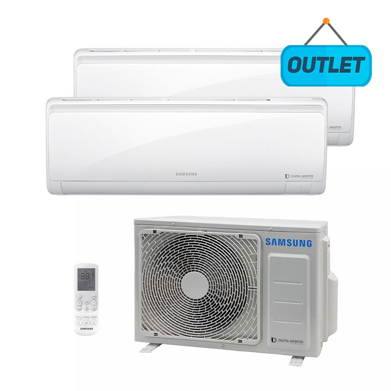 Ar Condicionado Multi Bi Split Inverter Samsung 1x9000+1x18000 Btus Quente/frio 220V Monofasico AJ0177NCJ2CH/AZ - OUTLET Ar Condicionado Multi Bi Split Inverter Samsung 1x9000+1x18000 Btus Quente/frio 220V Monofasico AJ0177NCJ2CH/AZ - OUTLET