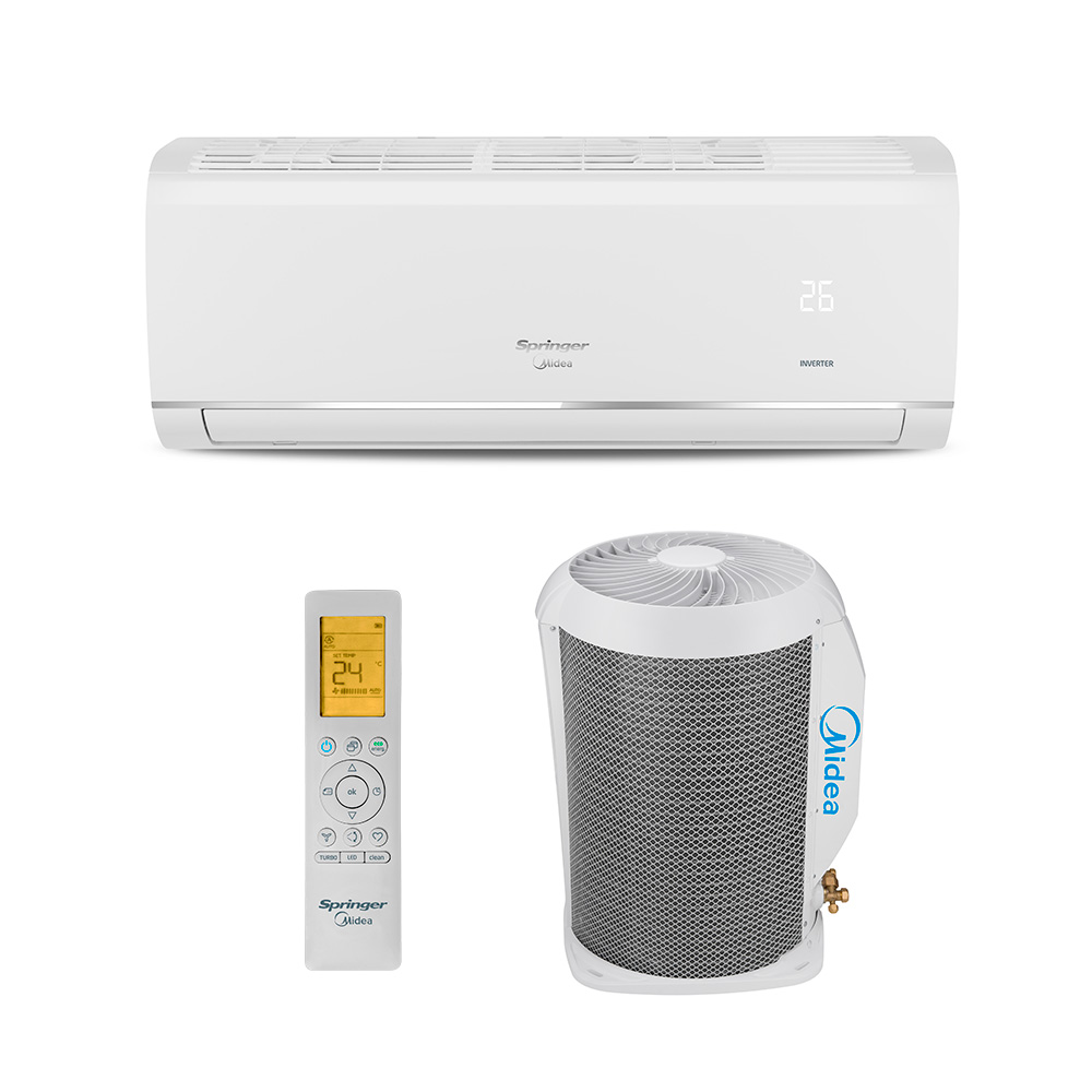 Ar Condicionado Split Hw Inverter Airvolution Springer Midea 12000 Btus Quente/Frio 220V Monofasico 42AFVQG12S5