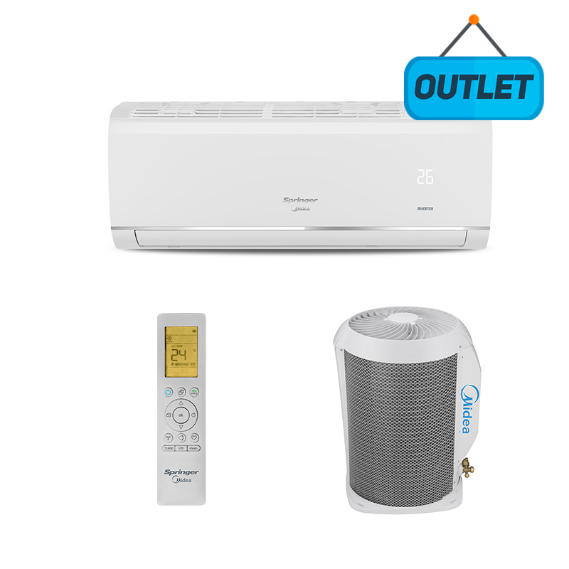 Ar Condicionado Split Hw Inverter Airvolution Springer Midea 9000 Btus Quente/Frio 220V Monofásico 42AFVQG09S5 - OUTLET