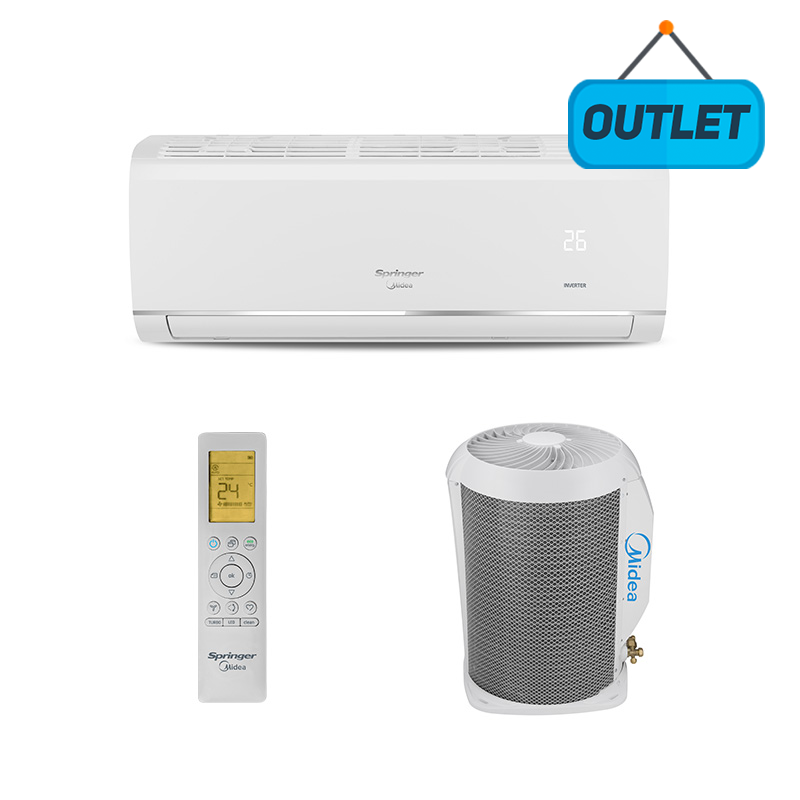 Ar Condicionado Split Hw Inverter Airvolution Springer Midea 9000 Btus Frio 220V Monofásico 42AFVCG09S5 - OUTLET