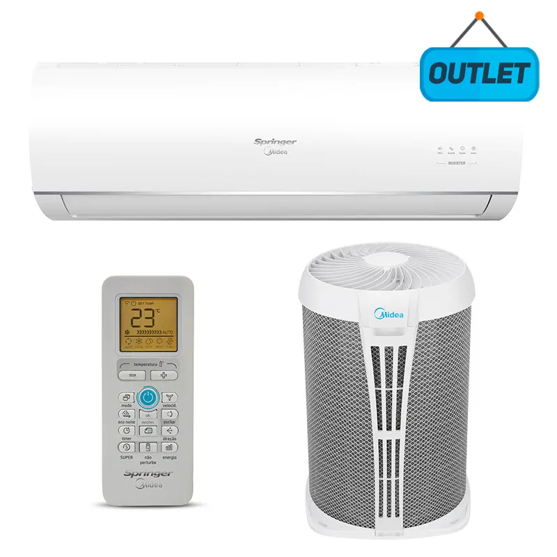 Ar Condicionado Split Hw Inverter Airvolution Springer Midea 22000 Btus Frio 220V Monofasico 42MACT22S5 - OUTLET