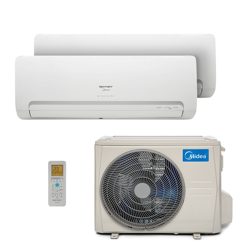 Ar Condicionado Multi Bi Split Hw Inverter Springer Midea 2X9000 Btus Quente/Frio 220V 1F 38MBBA18M5