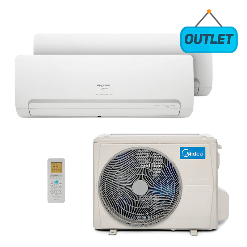 Ar Condicionado Multi Bi Split Hw Inverter Springer Midea 2x9000 Btus Quente/frio 220V Monofasico 38MMBBA18M5 - OUTLET Ar Condicionado Multi Bi Split Hw Inverter Springer Midea 2x9000 Btus Quente/frio 220V Monofasico 38MMBBA18M5 - OUTLET