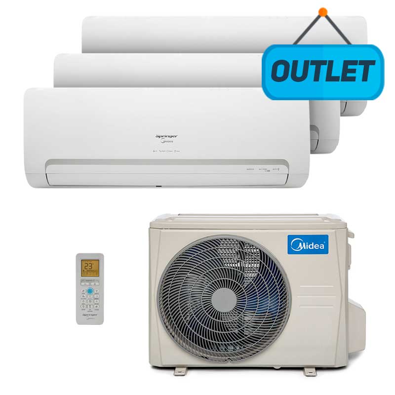 AR CONDICIONADO MULTI TRI SPLIT INVERTER SPRINGER MIDEA 2X9000+1X12000 BTUS HW Q/F 220V 38MBTA27M5-O AR CONDICIONADO MULTI TRI SPLIT INVERTER SPRINGER MIDEA 2X9000+1X12000 BTUS HW Q/F 220V 38MBTA27M5-O